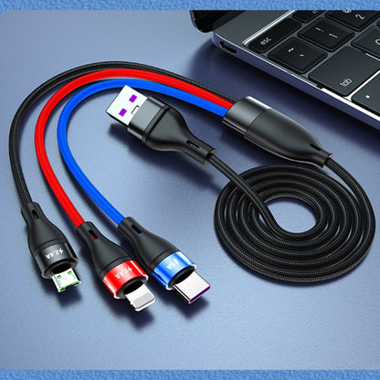 40W 5A USB เข้ากับ Micro USB USB-C / Type-C สายเคเบิลข้อมูลการชาร์จอย่างรวดเร็ว 8 พิน, ความยาวสายเคเบิล: 1.2 ม., 1.2m