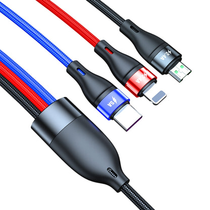 40W 5A USB เข้ากับ Micro USB USB-C / Type-C สายเคเบิลข้อมูลการชาร์จอย่างรวดเร็ว 8 พิน, ความยาวสายเคเบิล: 1.2 ม., 1.2m