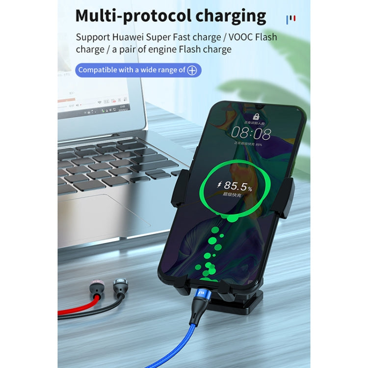 40W 5A USB เข้ากับ Micro USB USB-C / Type-C สายเคเบิลข้อมูลการชาร์จอย่างรวดเร็ว 8 พิน, ความยาวสายเคเบิล: 1.2 ม., 1.2m