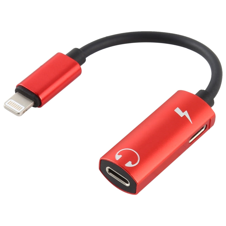 2 in 1 8 Pin Male to Dual 8 Pin Female ชาร์จและฟังเพลงอะแดปเตอร์หูฟังเสียงเข้ากันได้กับระบบ IOS ทั้งหมด