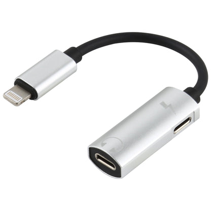 2 in 1 8 Pin Male to Dual 8 Pin Female ชาร์จและฟังเพลงอะแดปเตอร์หูฟังเสียงเข้ากันได้กับระบบ IOS ทั้งหมด