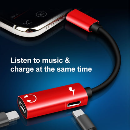 2 in 1 8 Pin Male to Dual 8 Pin Female ชาร์จและฟังเพลงอะแดปเตอร์หูฟังเสียงเข้ากันได้กับระบบ IOS ทั้งหมด