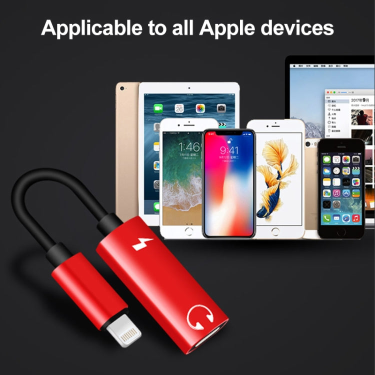 2 in 1 8 Pin Male to Dual 8 Pin Female ชาร์จและฟังเพลงอะแดปเตอร์หูฟังเสียงเข้ากันได้กับระบบ IOS ทั้งหมด