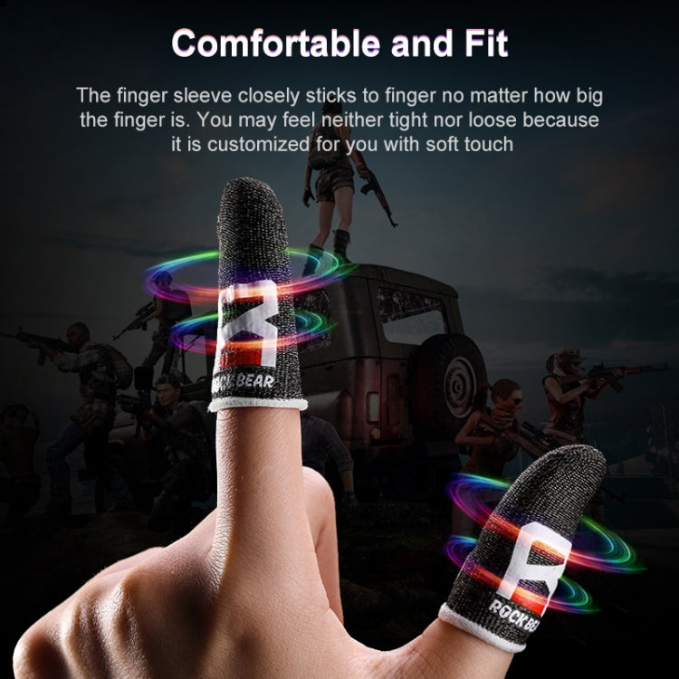ROCK i27 Super Conductive Silver Fiber Anti-sweat Sensitive Touch Gaming Finger Cover สำหรับนิ้วหัวแม่มือ / นิ้วชี้