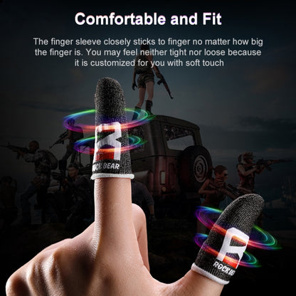 ROCK i27 Super Conductive Silver Fiber Anti-sweat Sensitive Touch Gaming Finger Cover สำหรับนิ้วหัวแม่มือ / นิ้วชี้