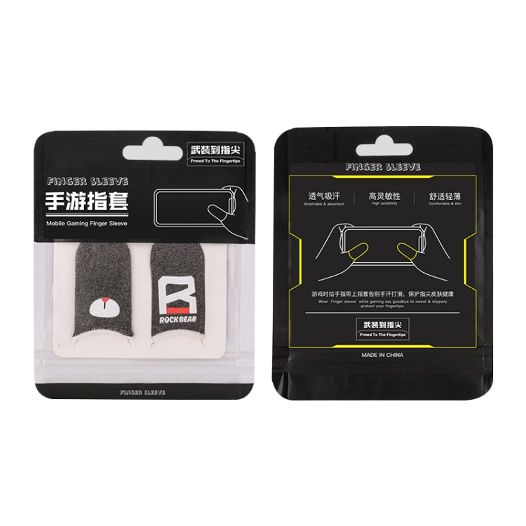ROCK i27 Super Conductive Silver Fiber Anti-sweat Sensitive Touch Gaming Finger Cover สำหรับนิ้วหัวแม่มือ / นิ้วชี้