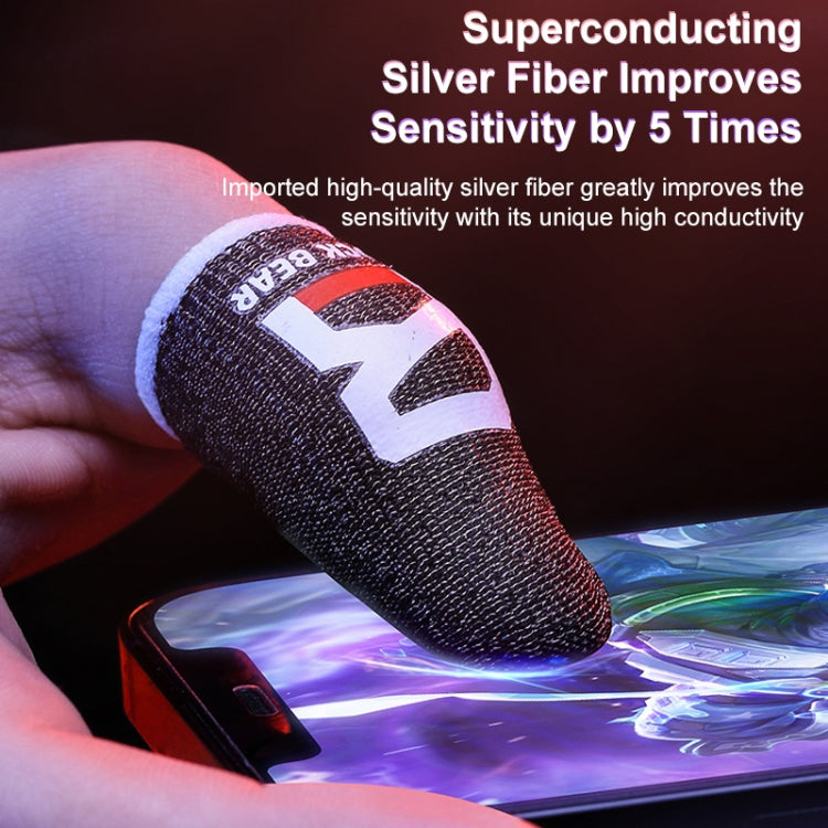 ROCK i27 Super Conductive Silver Fiber Anti-sweat Sensitive Touch Gaming Finger Cover สำหรับนิ้วหัวแม่มือ / นิ้วชี้