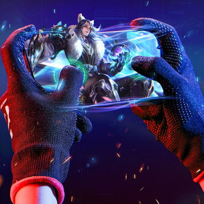 ROCK i28 ถุงมือเล่นเกมสัมผัสละเอียดอ่อนไฟเบอร์สีเงินนำไฟฟ้าซุปเปอร์ป้องกันเหงื่อ