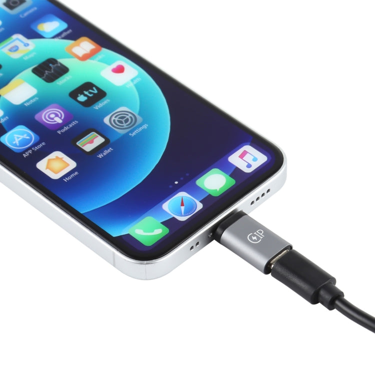 อะแดปเตอร์ชาร์จหญิง 8 พินเป็น USB-C / Type-C รองรับการส่งข้อมูล, 8 Pin Male