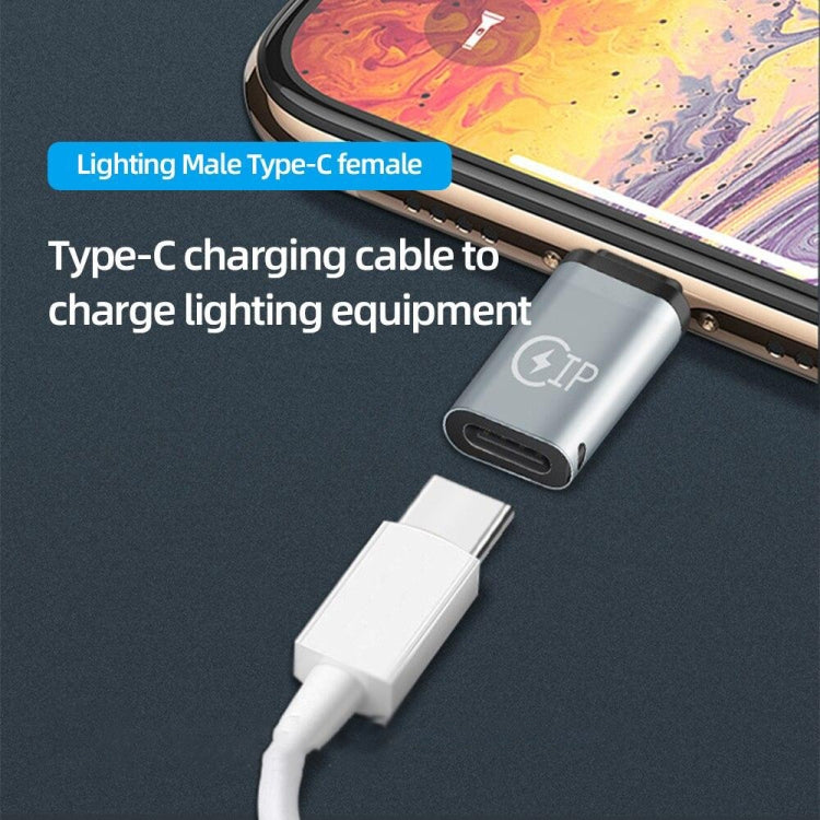 อะแดปเตอร์ชาร์จหญิง 8 พินเป็น USB-C / Type-C รองรับการส่งข้อมูล, 8 Pin Male