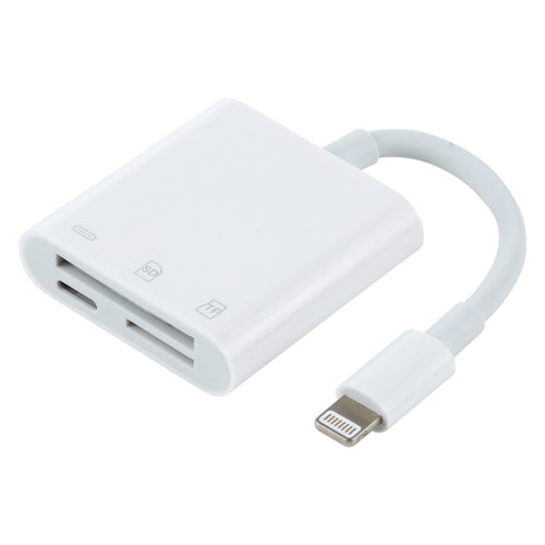 NK-101Y Pro 8 Pin to 8 Pin + SD + TF พอร์ต 3 ใน 1 อะแดปเตอร์สำหรับอ่านกล้อง