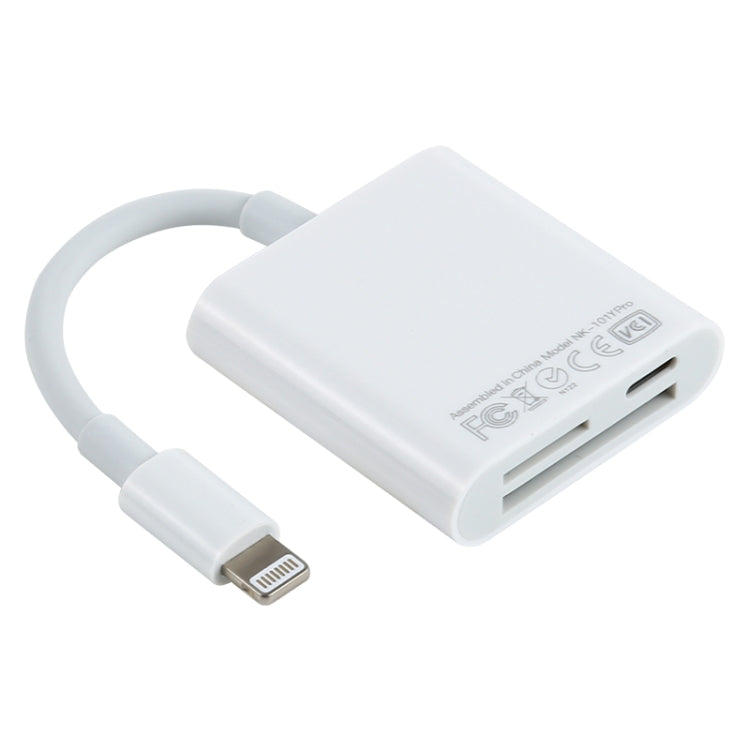 NK-101Y Pro 8 Pin to 8 Pin + SD + TF พอร์ต 3 ใน 1 อะแดปเตอร์สำหรับอ่านกล้อง