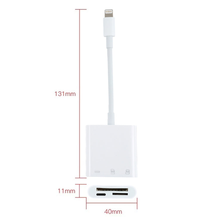 NK-101Y Pro 8 Pin to 8 Pin + SD + TF พอร์ต 3 ใน 1 อะแดปเตอร์สำหรับอ่านกล้อง