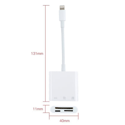 NK-101Y Pro 8 Pin to 8 Pin + SD + TF พอร์ต 3 ใน 1 อะแดปเตอร์สำหรับอ่านกล้อง