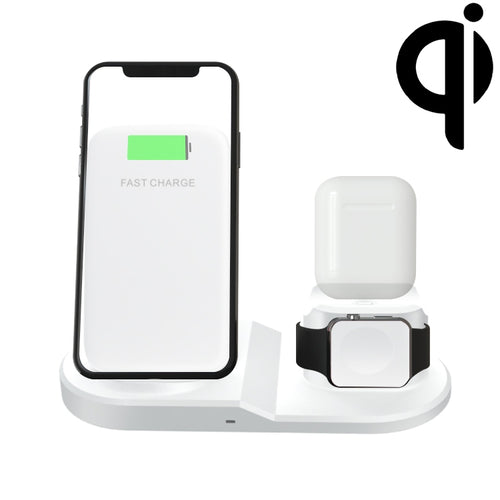 OJD-45 3 in 1 QI 10W โทรศัพท์มือถือ + นาฬิกา 8 พินหูฟังชาร์จพอร์ตมัลติฟังก์ชั่นเครื่องชาร์จไร้สายสำหรับโทรศัพท์มือถือและนาฬิกา & AirPods 2, OJD-45