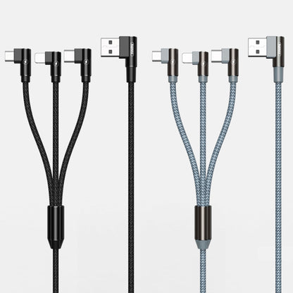 REMAX RC167th 3 in 1 2.1A USB to 8 Pin USBC / TypeC Micro USB Range Series สายชาร์จข้อศอก ความยาวสายเคเบิล: 1 ม.