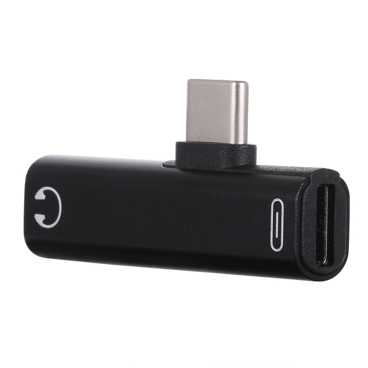 2 in 1 USB-C / Type-C ชายกับ USB-C / Type-C หญิง 3.5 มม. แจ็คชาร์จอะแดปเตอร์การฟัง