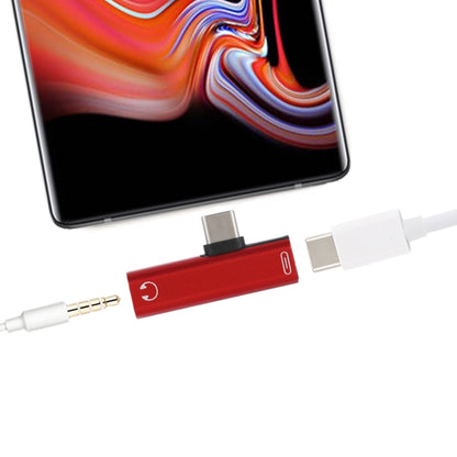2 in 1 USB-C / Type-C ชายกับ USB-C / Type-C หญิง 3.5 มม. แจ็คชาร์จอะแดปเตอร์การฟัง