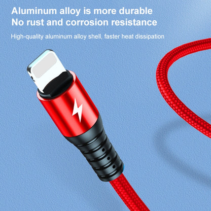 K061 1.2m 5A 3 in 1 USB ถึง 8 Pin USB-C / Type-C + Micro USB Round Fast Charging Data Cable