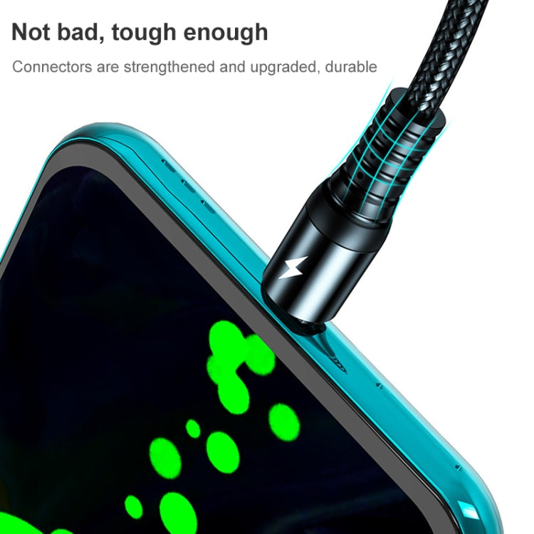 K061 1.2m 5A 3 in 1 USB ถึง 8 Pin USB-C / Type-C + Micro USB Round Fast Charging Data Cable