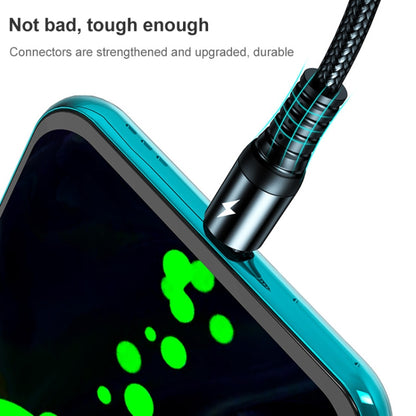 K061 1.2m 5A 3 in 1 USB ถึง 8 Pin USB-C / Type-C + Micro USB Round Fast Charging Data Cable