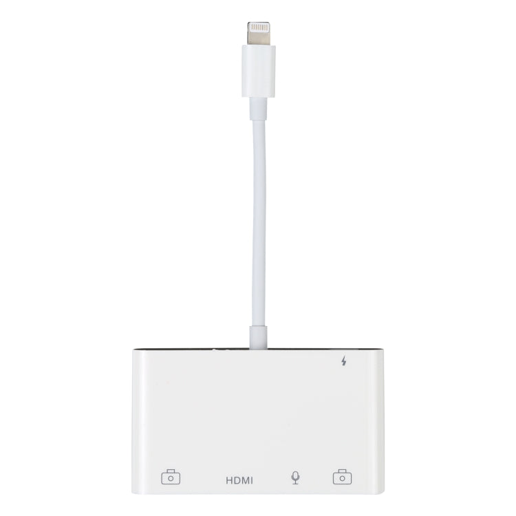 4 in 1 8 Pin to Dual USB + 3.5 มม. AUX + HDMI OTG Audio อะแดปเตอร์ AV ดิจิตอล