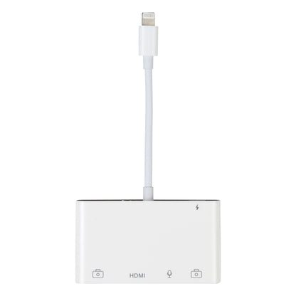 4 in 1 8 Pin to Dual USB + 3.5 มม. AUX + HDMI OTG Audio อะแดปเตอร์ AV ดิจิตอล