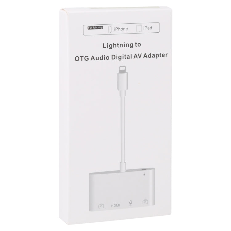 4 in 1 8 Pin to Dual USB + 3.5 มม. AUX + HDMI OTG Audio อะแดปเตอร์ AV ดิจิตอล