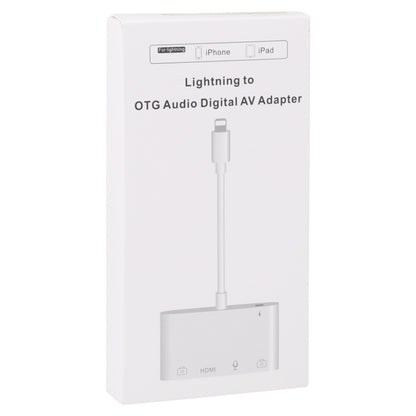 4 in 1 8 Pin to Dual USB + 3.5 มม. AUX + HDMI OTG Audio อะแดปเตอร์ AV ดิจิตอล