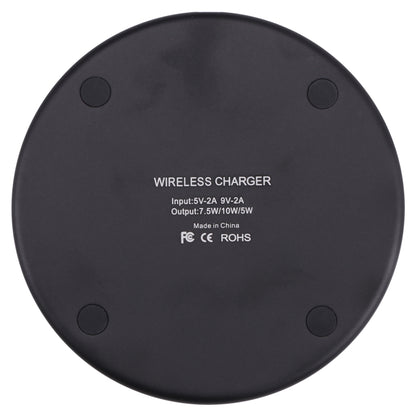 เครื่องชาร์จไร้สายโลหะทรงกลมลายตาราง 10W QI, 10W Metal