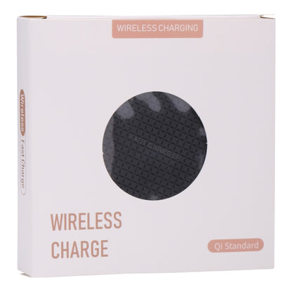 เครื่องชาร์จไร้สายโลหะทรงกลมลายตาราง 10W QI, 10W Metal