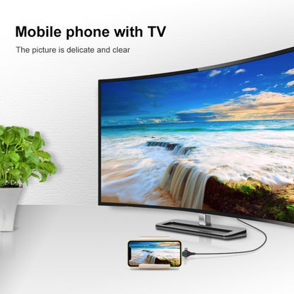 P8J อลูมิเนียม 3 in 1 8 พิน + Micro USB USB-C / Type-C ถึงสาย HDTV ความยาวสายเคเบิล: 2 ม., 3 in 1 HDMI (Aluminum)