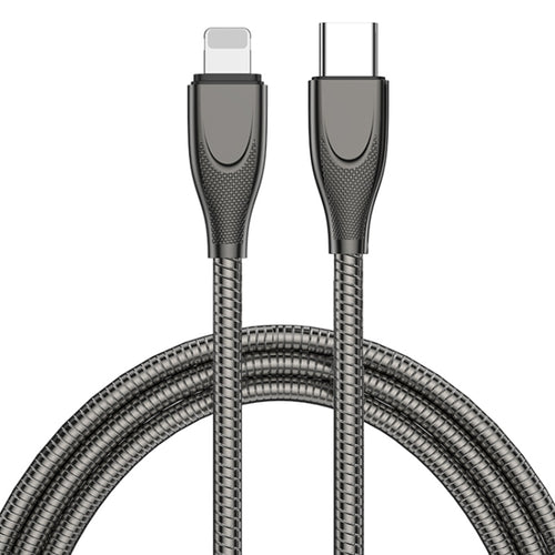 ADC009 USBC / TypeC ถึง 8 Pin Zinc Alloy Hose สายชาร์จข้อมูลได้อย่างรวดเร็ว, ความยาวสายเคเบิล: 1 ม., USB-C / Type-C to 8 Pin