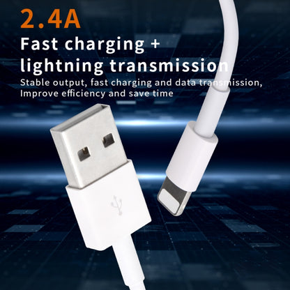 IVON CA19 2.4A USB to 8 Pin Fast Charge Data Cable สำหรับ iPhone, iPad, ความยาว: 1 ม.