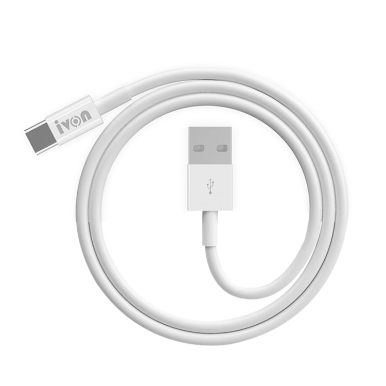 สายเคเบิลข้อมูลการชาร์จอย่างรวดเร็ว IVON CA70 Type-C / USB-C ความยาว: 1 ม, Type-C, Length: 1m