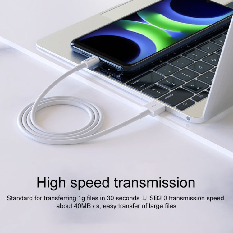 สายเคเบิลข้อมูลการชาร์จอย่างรวดเร็ว IVON CA70 Type-C / USB-C ความยาว: 1 ม, Type-C, Length: 1m