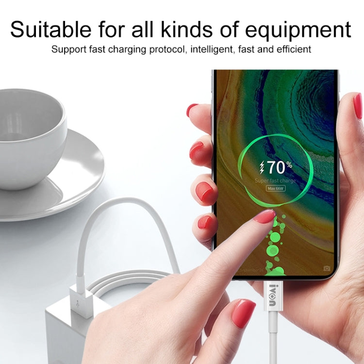 สายเคเบิลข้อมูลการชาร์จอย่างรวดเร็ว IVON CA70 Type-C / USB-C ความยาว: 2 ม, Type-C, Length: 2m