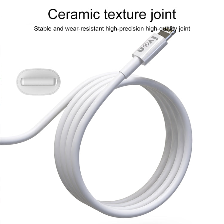 สายเคเบิลข้อมูลการชาร์จอย่างรวดเร็ว IVON CA70 Type-C / USB-C ความยาว: 2 ม, Type-C, Length: 2m