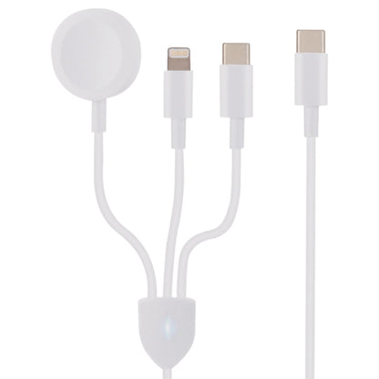 3 in 1 USB-C / Type-C ถึง 8 พิน USB-C / Type-C Magnetic Watch สายชาร์จข้อมูลไร้สายความยาวสายเคเบิล: 1.2 ม., 3 in 1
