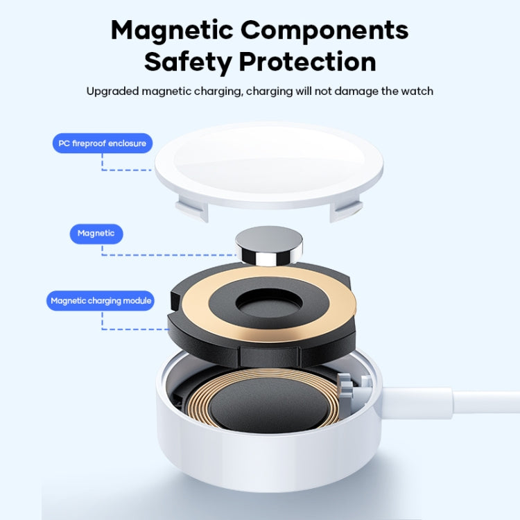 3 in 1 USB-C / Type-C ถึง 8 พิน USB-C / Type-C Magnetic Watch สายชาร์จข้อมูลไร้สายความยาวสายเคเบิล: 1.2 ม., 3 in 1