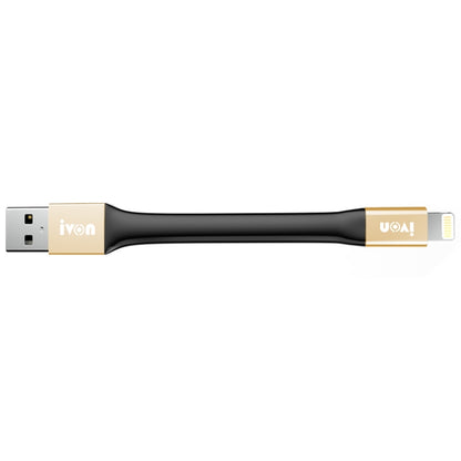 IVON CA90 2.4A USB to 8 Pin สายเคเบิลข้อมูลแบบพกพาพร้อมวงแหวน, ความยาว: 14.5 ซม., 8 Pin
