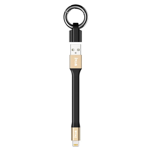 IVON CA90 2.4A USB to 8 Pin สายเคเบิลข้อมูลแบบพกพาพร้อมวงแหวน, ความยาว: 14.5 ซม., 8 Pin