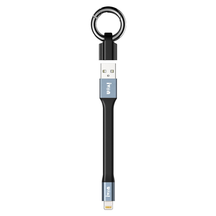 IVON CA90 2.4A USB to 8 Pin สายเคเบิลข้อมูลแบบพกพาพร้อมวงแหวน, ความยาว: 14.5 ซม., 8 Pin