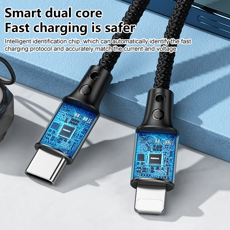 REMAX RC-140i Thor Series PD 20W USB-C / Type-C ถึง 8 Pin สายเคเบิลข้อมูลเชือกเส้นเล็กแบบพกพา ความยาวสายเคเบิล: 1.2 ม., USB-C / Type-C to 8 Pin