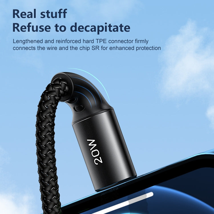 REMAX RC-140i Thor Series PD 20W USB-C / Type-C ถึง 8 Pin สายเคเบิลข้อมูลเชือกเส้นเล็กแบบพกพา ความยาวสายเคเบิล: 1.2 ม., USB-C / Type-C to 8 Pin