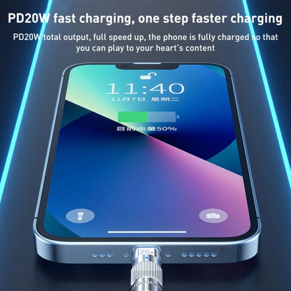 WK WDC-187 Qjie ซีรีส์ 20W USB-C/Type-C ถึง 8 Pin Fast Charge Data Cable ความยาว: 1 ม., USB-C/Type-C to 8 Pin