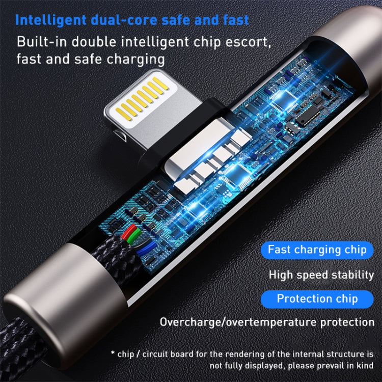 ROCK RCB0811 M3 20W USB-C / Type-C ถึง 8 Pin Zinc Alloy ชาร์จเร็วสายเคเบิลข้อมูลเกมมือถือความยาว: 1 ม., Type-C to 8 Pin (1m)