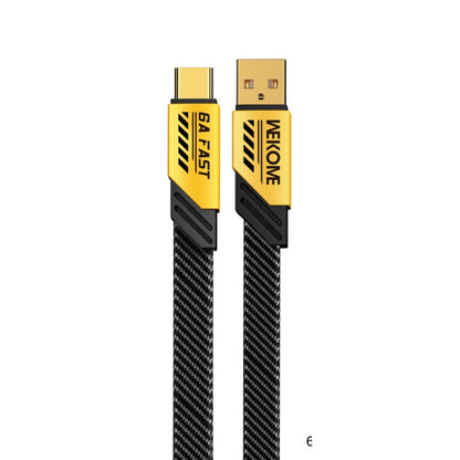 WK WDC-190a Mech Series 6A USB to USB-C/Type-C สายเคเบิลข้อมูลชาร์จเร็ว ความยาว: 1 ม., USB to USB-C/Type-C