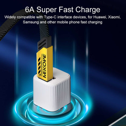 WK WDC-190a Mech Series 6A USB to USB-C/Type-C สายเคเบิลข้อมูลชาร์จเร็ว ความยาว: 1 ม., USB to USB-C/Type-C