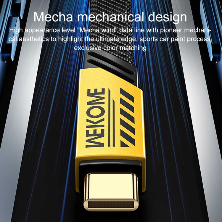 WK WDC-190a Mech Series 6A USB to USB-C/Type-C สายเคเบิลข้อมูลชาร์จเร็ว ความยาว: 1 ม., USB to USB-C/Type-C